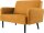 meet powered by PAPERFLOW 2-Sitzer Sofa LISBOA safran schwarz Stoff 124,0 x 81,5 x 83,0 cm, 1 St.