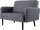 meet powered by PAPERFLOW 2-Sitzer Sofa LISBOA grau schwarz Stoff 124,0 x 81,5 x 83,0 cm, 1 St.