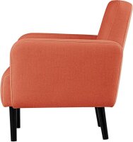 meet powered by PAPERFLOW 2-Sitzer Sofa LISBOA rost schwarz Stoff 124,0 x 81,5 x 83,0 cm, 1 St.