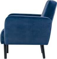 meet powered by PAPERFLOW Sessel LISBOA blau schwarz Stoff 71,0 x 81,5 x 83,0 cm, 1 St.