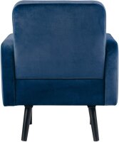 meet powered by PAPERFLOW Sessel LISBOA blau schwarz Stoff 71,0 x 81,5 x 83,0 cm, 1 St.