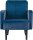 meet powered by PAPERFLOW Sessel LISBOA blau schwarz Stoff 71,0 x 81,5 x 83,0 cm, 1 St.