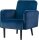 meet powered by PAPERFLOW Sessel LISBOA blau schwarz Stoff 71,0 x 81,5 x 83,0 cm, 1 St.
