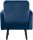meet powered by PAPERFLOW Sessel LISBOA blau schwarz Stoff 71,0 x 81,5 x 83,0 cm, 1 St.