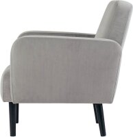 meet powered by PAPERFLOW Sessel LISBOA grau schwarz Stoff 71,0 x 81,5 x 83,0 cm, 1 St.
