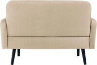 meet powered by PAPERFLOW 2-Sitzer Sofa LISBOA elfenbein schwarz Stoff 124,0 x 81,5 x 83,0 cm, 1 St.