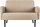 meet powered by PAPERFLOW 2-Sitzer Sofa LISBOA elfenbein schwarz Stoff 124,0 x 81,5 x 83,0 cm, 1 St.