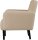 meet powered by PAPERFLOW 2-Sitzer Sofa LISBOA elfenbein schwarz Stoff 124,0 x 81,5 x 83,0 cm, 1 St.