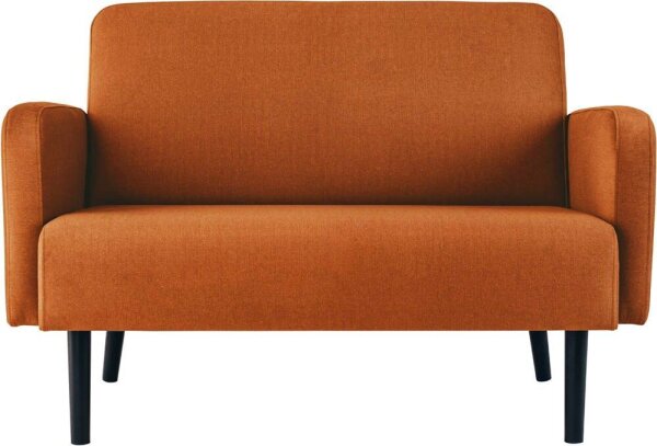 meet powered by PAPERFLOW 2-Sitzer Sofa LISBOA braun schwarz Stoff 124,0 x 81,5 x 83,0 cm, 1 St.