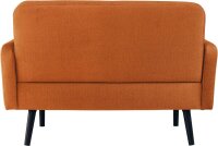 meet powered by PAPERFLOW 2-Sitzer Sofa LISBOA braun schwarz Stoff 124,0 x 81,5 x 83,0 cm, 1 St.