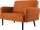 meet powered by PAPERFLOW 2-Sitzer Sofa LISBOA braun schwarz Stoff 124,0 x 81,5 x 83,0 cm, 1 St.