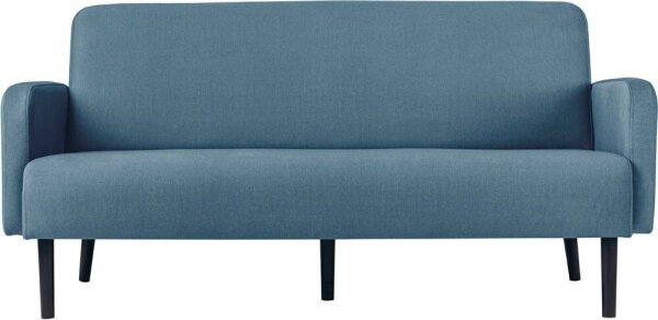 meet powered by PAPERFLOW 3-Sitzer Sofa LISBOA blau schwarz Stoff 176,0 x 81,5 x 83,0 cm, 1 St.