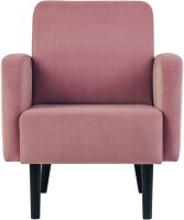 meet powered by PAPERFLOW Sessel LISBOA rosa schwarz Stoff 71,0 x 81,5 x 83,0 cm, 1 St.