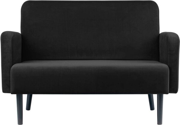 meet powered by PAPERFLOW 2-Sitzer Sofa LISBOA schwarz Stoff 124,0 x 81,5 x 83,0 cm, 1 St.