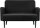 meet powered by PAPERFLOW 2-Sitzer Sofa LISBOA schwarz Stoff 124,0 x 81,5 x 83,0 cm, 1 St.