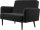 meet powered by PAPERFLOW 2-Sitzer Sofa LISBOA schwarz Stoff 124,0 x 81,5 x 83,0 cm, 1 St.