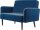 meet powered by PAPERFLOW 2-Sitzer Sofa LISBOA blau schwarz Stoff 124,0 x 81,5 x 83,0 cm, 1 St.