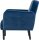 meet powered by PAPERFLOW 2-Sitzer Sofa LISBOA blau schwarz Stoff 124,0 x 81,5 x 83,0 cm, 1 St.