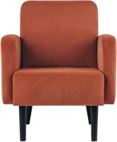 meet powered by PAPERFLOW Sessel LISBOA rost schwarz Stoff 71,0 x 81,5 x 83,0 cm, 1 St.