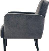 meet powered by PAPERFLOW Sessel LISBOA anthrazit schwarz Stoff 71,0 x 81,5 x 83,0 cm, 1 St.