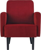 meet powered by PAPERFLOW Sessel LISBOA rot schwarz Stoff 71,0 x 81,5 x 83,0 cm, 1 St.