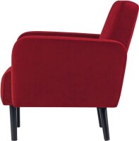 meet powered by PAPERFLOW Sessel LISBOA rot schwarz Stoff 71,0 x 81,5 x 83,0 cm, 1 St.