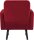 meet powered by PAPERFLOW Sessel LISBOA rot schwarz Stoff 71,0 x 81,5 x 83,0 cm, 1 St.