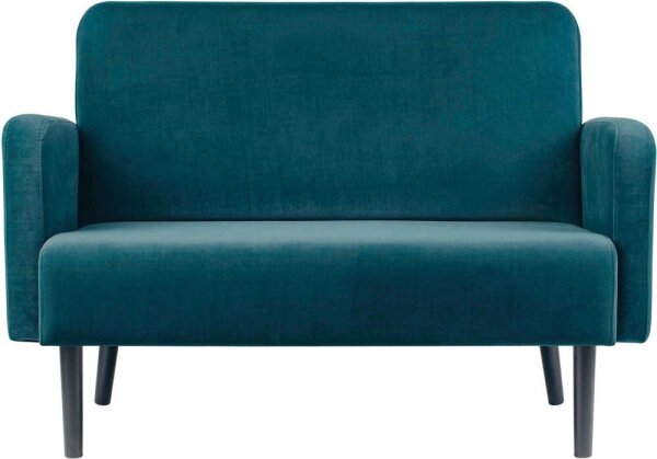 meet powered by PAPERFLOW 2-Sitzer Sofa LISBOA grün schwarz Stoff 124,0 x 81,5 x 83,0 cm, 1 St.