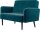 meet powered by PAPERFLOW 2-Sitzer Sofa LISBOA grün schwarz Stoff 124,0 x 81,5 x 83,0 cm, 1 St.
