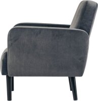 meet powered by PAPERFLOW 2-Sitzer Sofa LISBOA anthrazit schwarz Stoff 124,0 x 81,5 x 83,0 cm, 1 St.