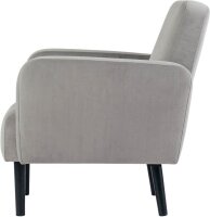 meet powered by PAPERFLOW 2-Sitzer Sofa LISBOA grau schwarz Stoff 124,0 x 81,5 x 83,0 cm, 1 St.