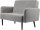 meet powered by PAPERFLOW 2-Sitzer Sofa LISBOA grau schwarz Stoff 124,0 x 81,5 x 83,0 cm, 1 St.