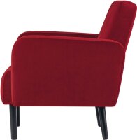 meet powered by PAPERFLOW 2-Sitzer Sofa LISBOA rot schwarz Stoff 124,0 x 81,5 x 83,0 cm, 1 St.