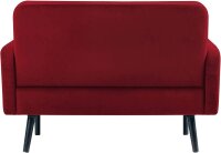 meet powered by PAPERFLOW 2-Sitzer Sofa LISBOA rot schwarz Stoff 124,0 x 81,5 x 83,0 cm, 1 St.