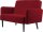 meet powered by PAPERFLOW 2-Sitzer Sofa LISBOA rot schwarz Stoff 124,0 x 81,5 x 83,0 cm, 1 St.