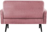 meet powered by PAPERFLOW 2-Sitzer Sofa LISBOA rosa schwarz Stoff 124,0 x 81,5 x 83,0 cm, 1 St.