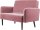 meet powered by PAPERFLOW 2-Sitzer Sofa LISBOA rosa schwarz Stoff 124,0 x 81,5 x 83,0 cm, 1 St.