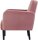 meet powered by PAPERFLOW 2-Sitzer Sofa LISBOA rosa schwarz Stoff 124,0 x 81,5 x 83,0 cm, 1 St.