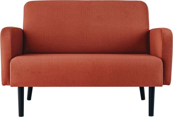 meet powered by PAPERFLOW 2-Sitzer Sofa LISBOA rost schwarz Stoff 124,0 x 81,5 x 83,0 cm, 1 St.