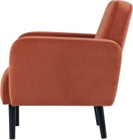 meet powered by PAPERFLOW 2-Sitzer Sofa LISBOA rost schwarz Stoff 124,0 x 81,5 x 83,0 cm, 1 St.