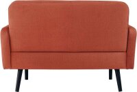 meet powered by PAPERFLOW 2-Sitzer Sofa LISBOA rost schwarz Stoff 124,0 x 81,5 x 83,0 cm, 1 St.