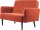 meet powered by PAPERFLOW 2-Sitzer Sofa LISBOA rost schwarz Stoff 124,0 x 81,5 x 83,0 cm, 1 St.