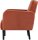 meet powered by PAPERFLOW 2-Sitzer Sofa LISBOA rost schwarz Stoff 124,0 x 81,5 x 83,0 cm, 1 St.