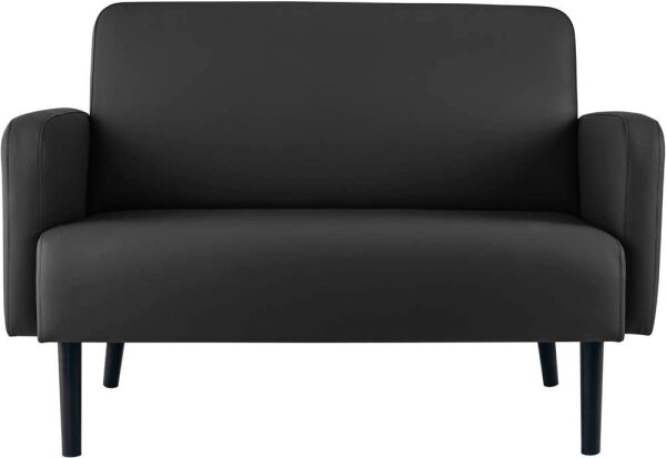 meet powered by PAPERFLOW 2-Sitzer Sofa LISBOA schwarz Kunstleder 124,0 x 81,5 x 83,0 cm, 1 St.