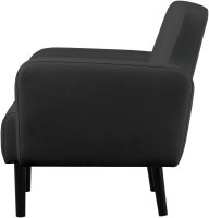 meet powered by PAPERFLOW 2-Sitzer Sofa LISBOA schwarz Kunstleder 124,0 x 81,5 x 83,0 cm, 1 St.