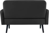 meet powered by PAPERFLOW 2-Sitzer Sofa LISBOA schwarz Kunstleder 124,0 x 81,5 x 83,0 cm, 1 St.