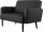 meet powered by PAPERFLOW 2-Sitzer Sofa LISBOA schwarz Kunstleder 124,0 x 81,5 x 83,0 cm, 1 St.