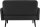 meet powered by PAPERFLOW 2-Sitzer Sofa LISBOA schwarz Kunstleder 124,0 x 81,5 x 83,0 cm, 1 St.