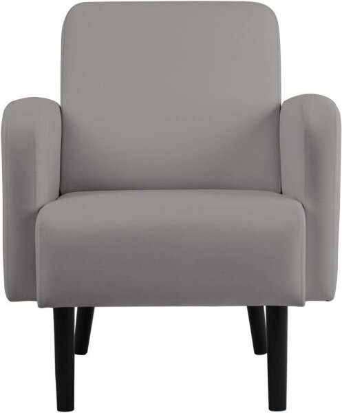 meet powered by PAPERFLOW Sessel LISBOA grau schwarz Kunstleder 71,0 x 81,5 x 83,0 cm, 1 St.