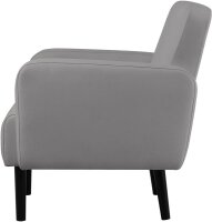 meet powered by PAPERFLOW Sessel LISBOA grau schwarz Kunstleder 71,0 x 81,5 x 83,0 cm, 1 St.